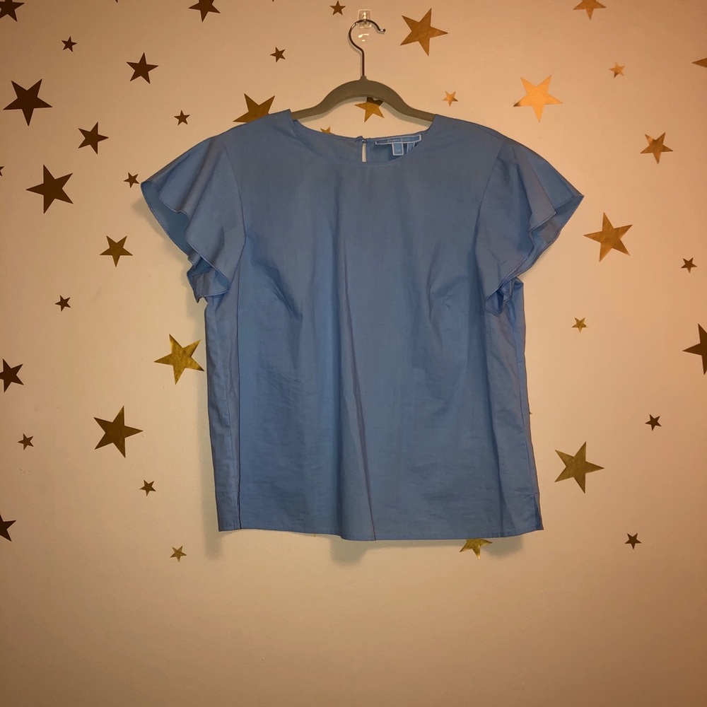 Draper James blouse short sleeve linen